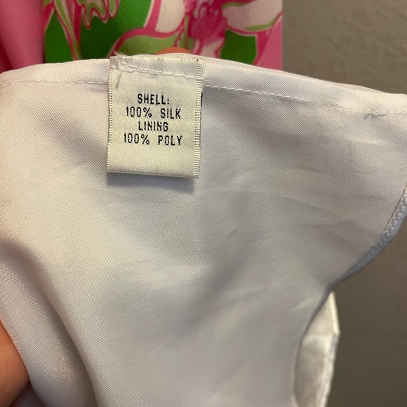 Lily Pulitzer Silk Pink Green Midi Halter Dress - Picture 11 of 12